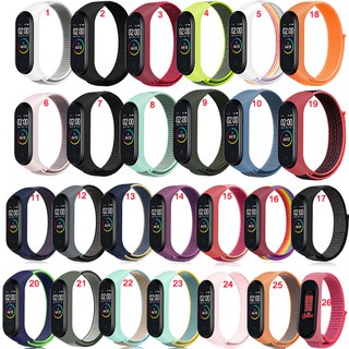 Dây đeo sợi nylon cho đồng hồ thông minh Xiaomi Mi Band 7 6 5 Miband 3 4