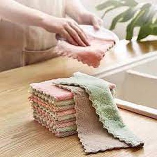 [COMBO 5 CHIẾC] KHĂN LAU TAY NHÀ BẾP ĐA NĂNG VIỀN ZICZAC SỢI SIÊU THẤM  (ducphong)