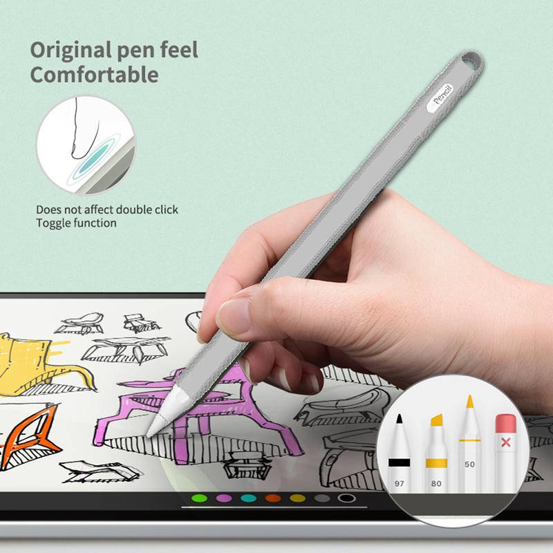 Hộp đựng bút chì silicon mềm chất lượng cao cho Apple Pencil 2nd Gen Pro Chống vân tay Bảo vệ bút chì chống sốc