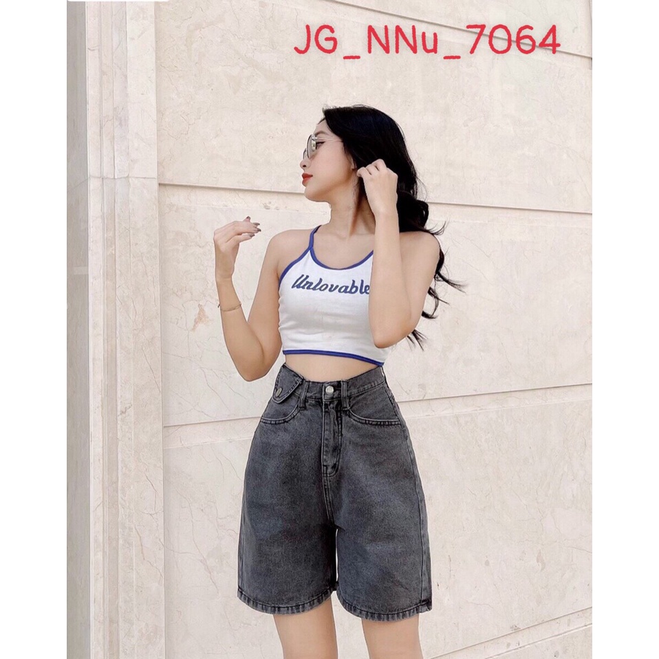 Quần Short Nữ Có Túi Nắp Phía Trước Dành Cho Nữ Màu Xám JEAGOVN JG 7064