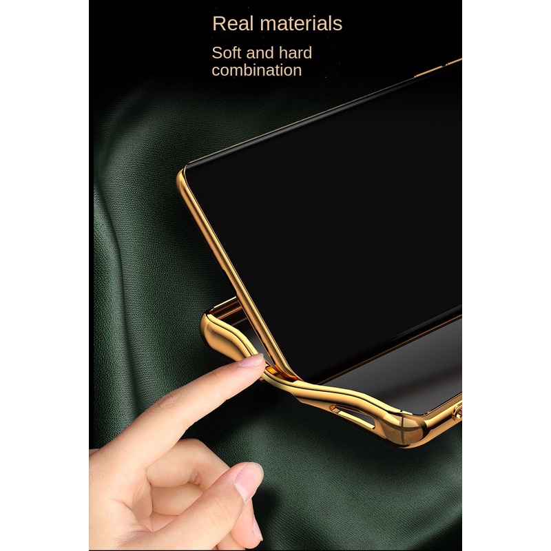 Ốp Điện Thoại Da Viền Kim Loại Chống Sốc Bảo Vệ Lens Cho OPPO Reno 6 Pro 6 Pro+ Reno 5 Pro 5 Pro+