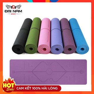 Thảm Tập Yoga Định Tuyến 8mm 1 Lớp Đại Nam Sport + Tặng Kèm Túi Đựng Và Dây Buộc