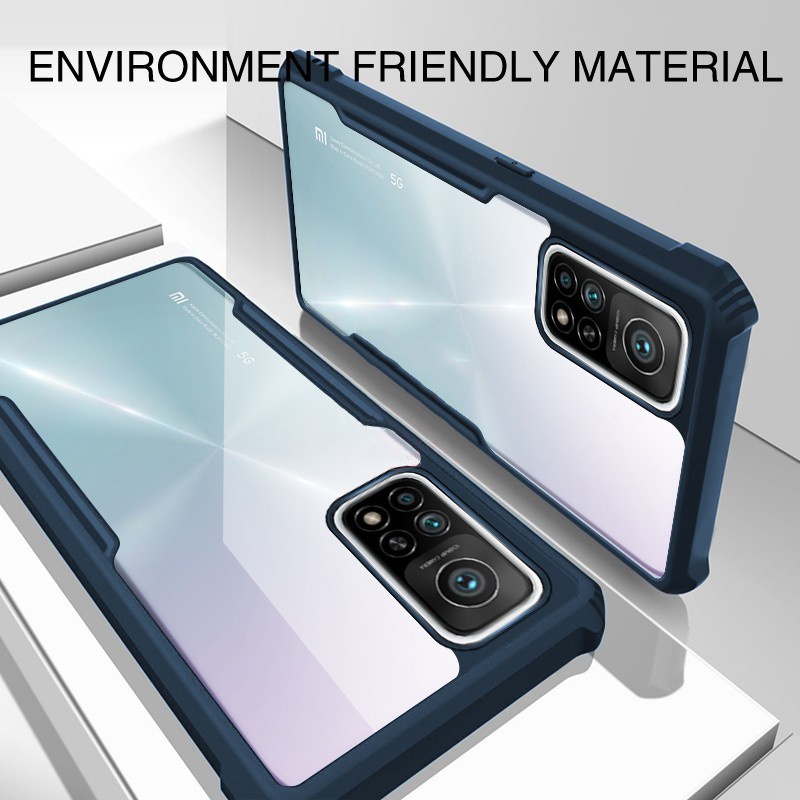 Dành Cho Xiaomi Mi 10T / 10T Pro / 9T / 9T Pro Trong Suốt Acrylic Túi Khí Vỏ Điện Thoại Lai Silicon Ốp Lưng Chống Sốc