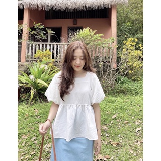 Áo baby cổ vuông tay phồng Ma Vie - Bunny top