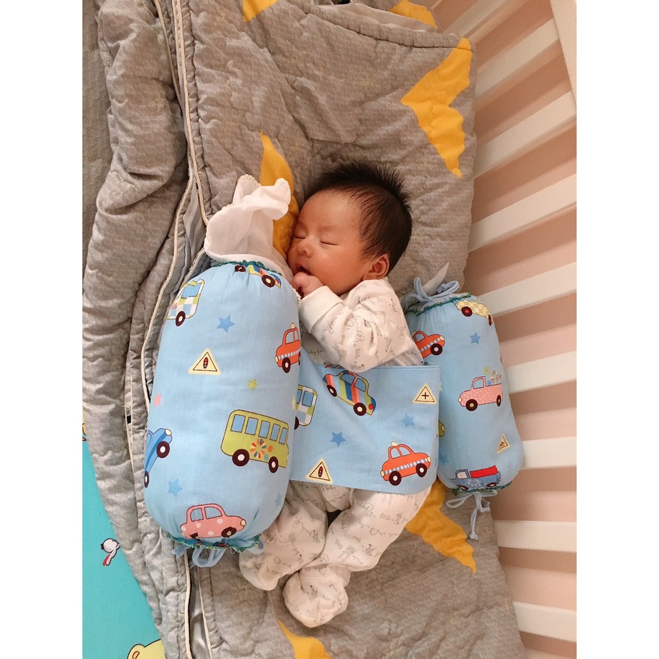 Ảnh Gối chặn bông chống giật mình GoldCat, lõi bông tự nhiên an toàn cho bé. 1