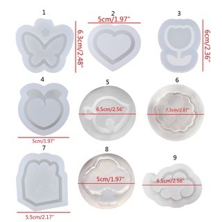 Khuôn Silicone Hình Trái Tim / Bướm Phối Cát Chảy Làm Trang Sức Thủ Công DIY