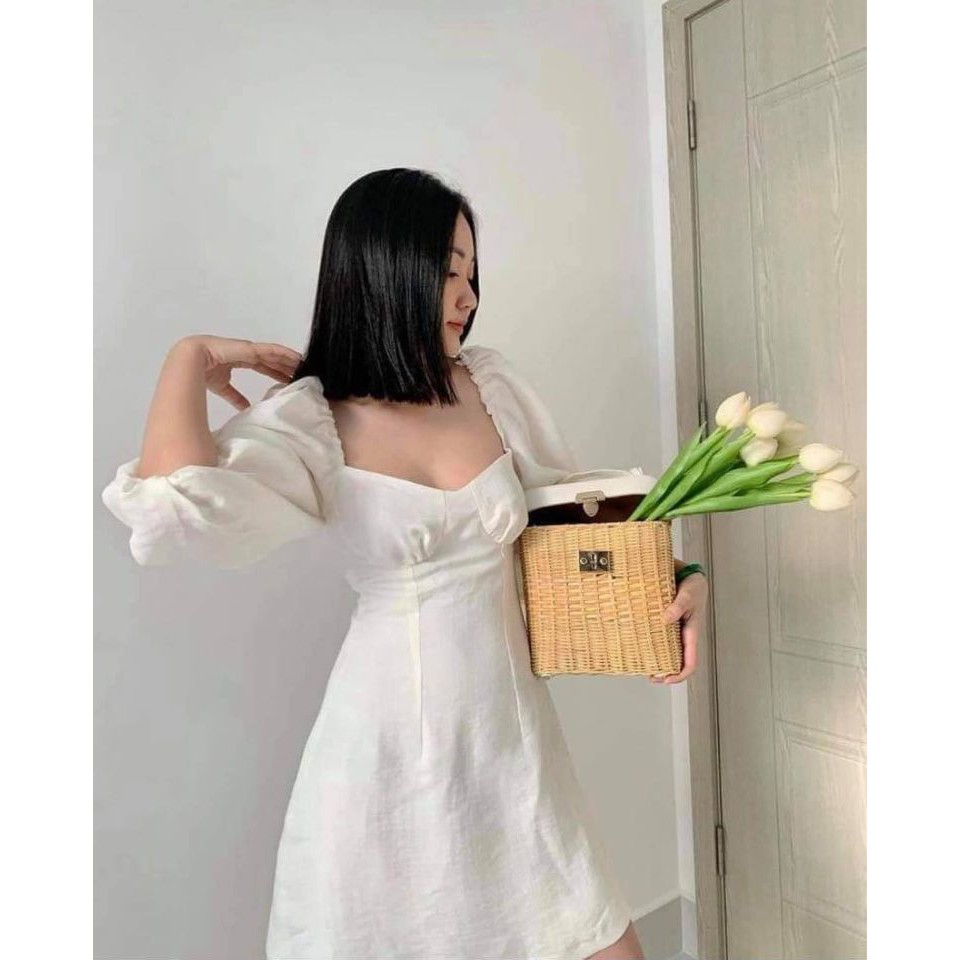 ĐẦM LIEN THUN TRẮNG ĐEN - LYLY MINI DRESS