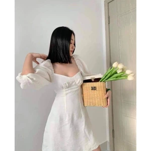 ĐẦM LIEN THUN TRẮNG ĐEN - LYLY MINI DRESS