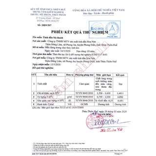 Tinh dầu Sả Chanh nguyên chất dùng thử - Hoa Nén -Khử mùi, đuổi muỗi - 3ml