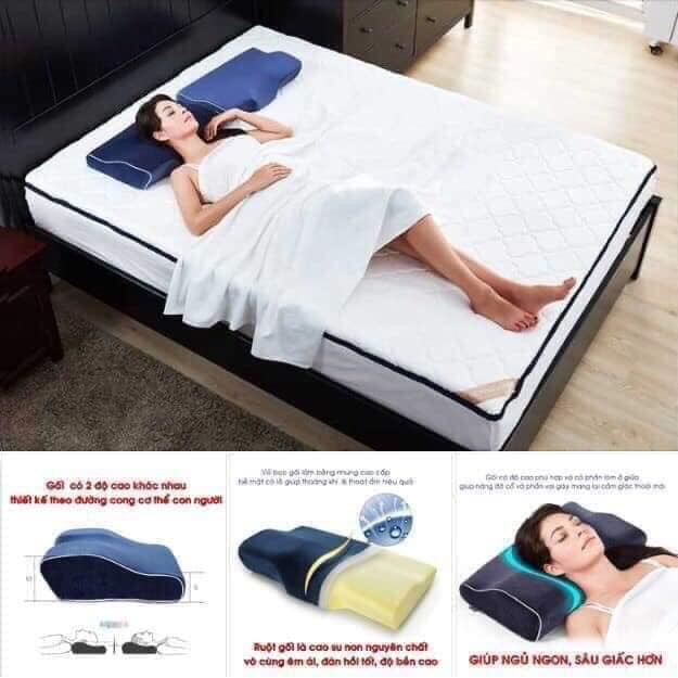 Gối Ngủ Nhanh Nhật Bản - hỗ trợ điều trị mất ngủ và Giảm đau vai gáy khi ngủ cho bố mẹ-mẹ bầu-thiếu ngủ bảo hành 12thang