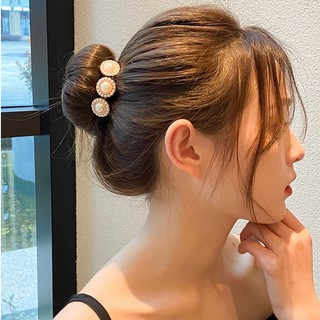 Dây buộc tóc ngọc trai giả thanh lịch trẻ trung cho nữ-Dụng cụ búi tóc hottrend HaminStore