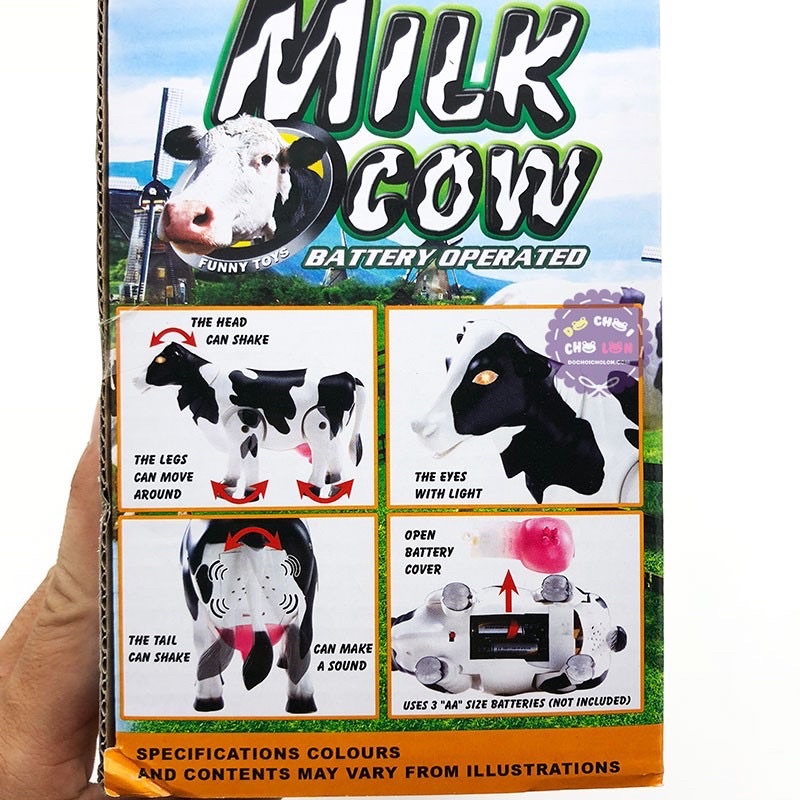 BÒ SỮA CHẠY BẰNG PIN ĐỒ CHƠI TRẺ EM TỪ 1 tuổi