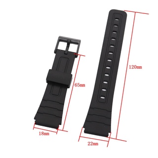 Dây Đeo Nhựa PU Màu Đen Thay Thế Cho Đồng Hồ Casio W800H SGW400H 18mm F91W / F84 / F105 / 108 / A158 / 168 / AE1200 / 1300