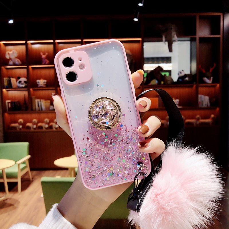 Ốp Điện Thoại Kim Tuyến Có Dây Đeo Cho Xiaomi Redmi Note 11 Pro Note 10 Pro 11S 10S Note 9 Pro Max Note 8 Pro