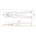 Kìm bấm cos E 10 inch Tsunoda Nhật Bản - Kìm bấm cos đa năng - Kìm bấm cos loại tốt -Kìm bấm đầu cos bằng tay — ảnh 3