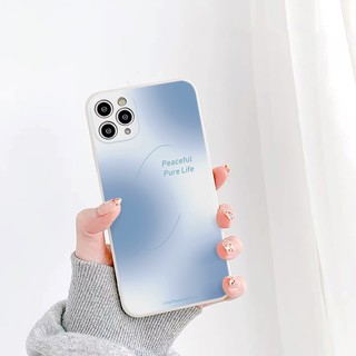 Ốp lưng iphone cạnh vuông loang màu dành cho iphone 6 đến 16promax - E64