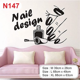 Decal trang trí cửa tiệm Nails thu hút khách hàng tạo điểm nhấn cho không gian tiệm P10