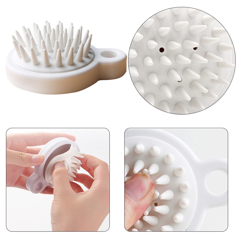 Lược silicone SEVICH  massage da đầu hình tròn chống tĩnh điện