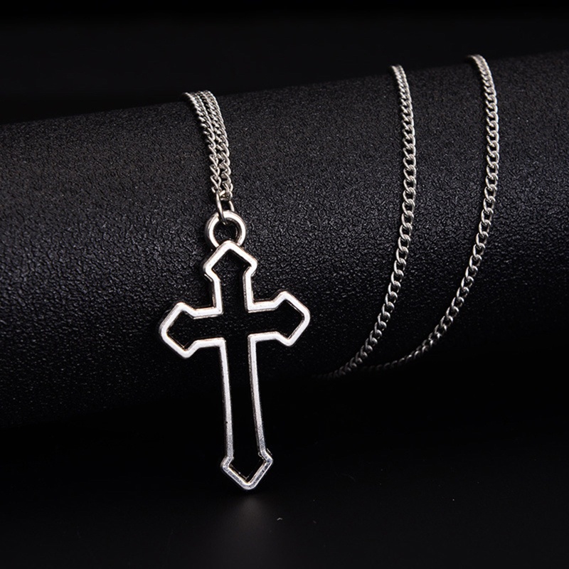 Thánh Giá Necklace Nam Phong Cách Hip Hop, Biểu Tượng Chúa Giêsu và Ankh