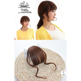 Tóc giả Mái Thưa Bát Xoăn Hàn Quốc Sợi Tơ Cao Cấp Đẹp Tự Nhiên HaminStore