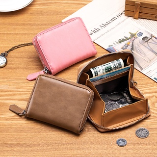 Bàn chải chống trộm RFID Ví đựng tiền xu Nhật Bản Ví đựng tiền xu unisex có khóa kéo lưu trữ tiền xu