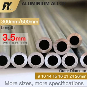 Ống Nhôm 3.25 3.5mm 300 500mm od 9-26mm 9 10 12 14 15 16 17 21 24 26mm Chất Lượng Cao