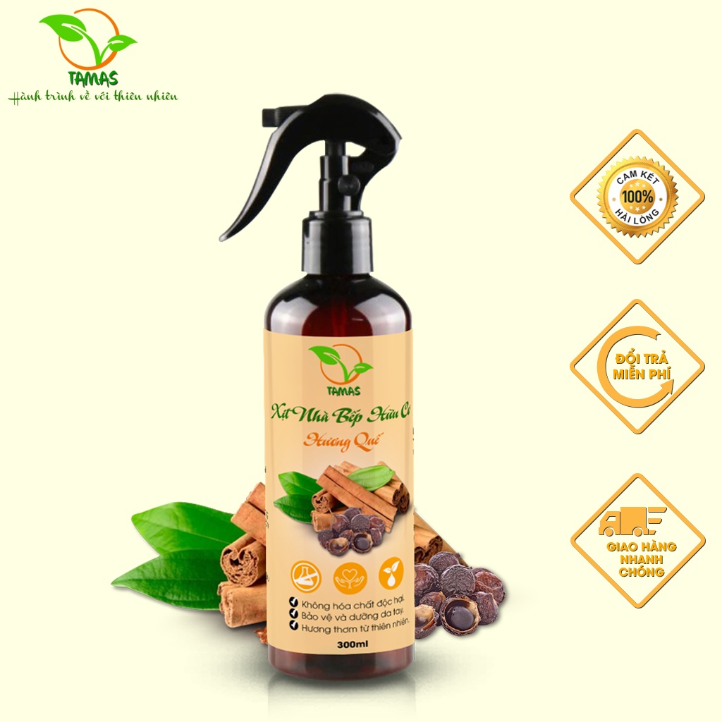 Ảnh Nước lau bếp hữu cơ - Xịt bếp đa năng TAMAS chai 300ml - Làm sạch bề mặt, khử mùi, khử khuẩn dụng cụ, bếp từ, bếp ga... 1