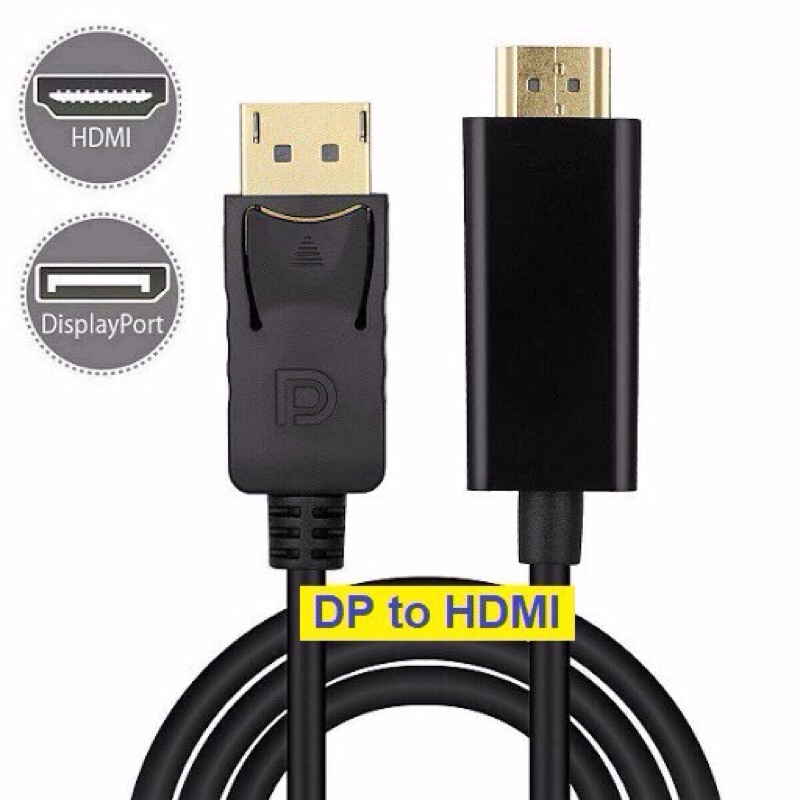 Dây cáp chuyển DisplayPort (DP) sang HDMI 1080P Full HD dài 1,8m. chất ...