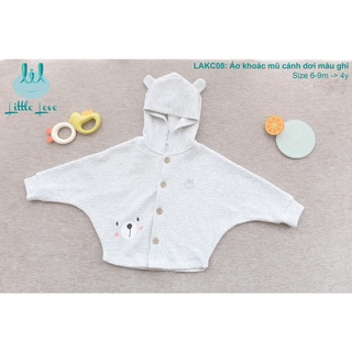 Áo khoác có mũ cánh dơi thu đông Little Love cho bé