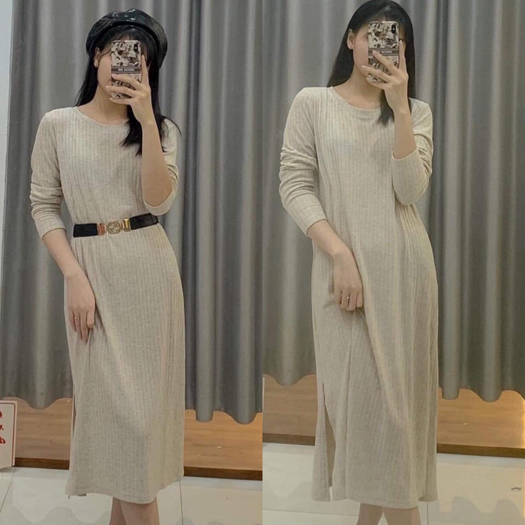 Đầm thun dài tay co giãn siêu tốt Ank0 dư xịn có BIGSIZE (40-120kg)