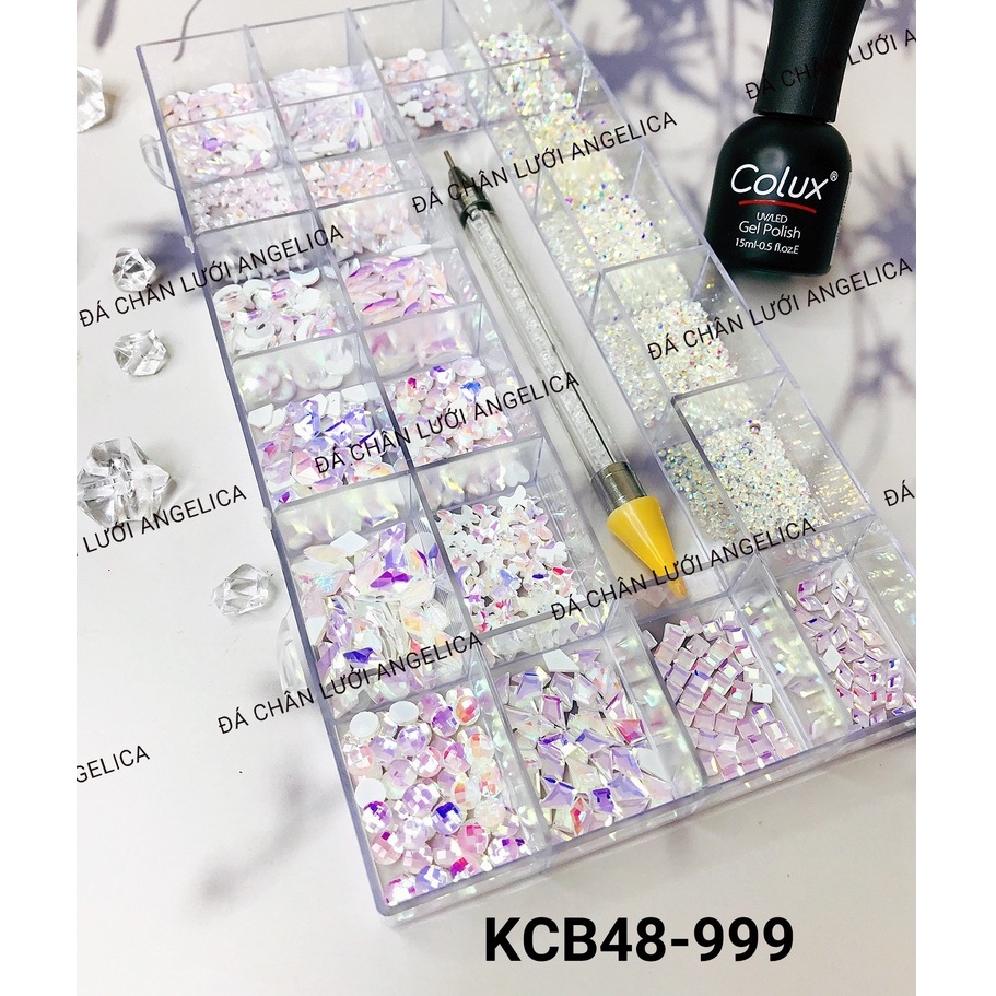 Combo Đá Nail Chân Lưới Kèm Phụ Kiện Móng ANGELICA KCB
