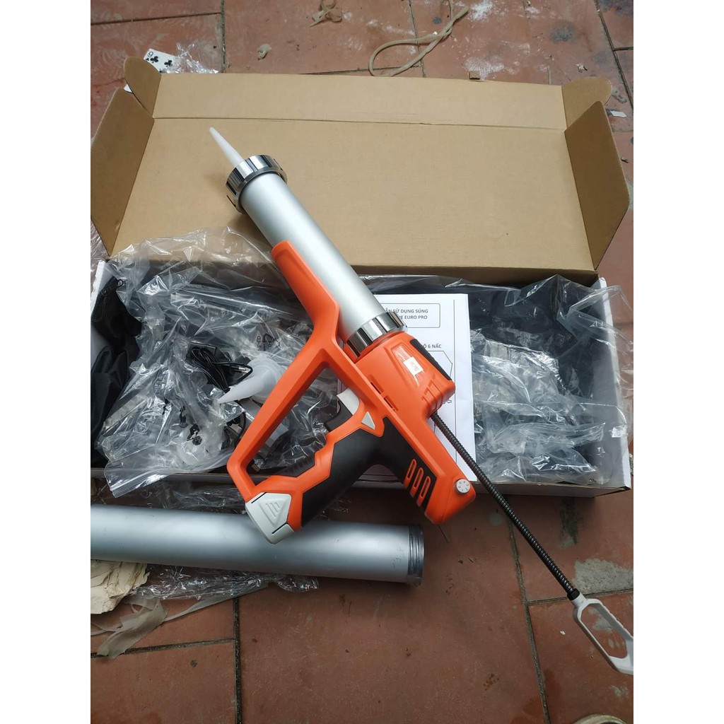 Súng bắn keo silicon dùng pin -2pin bắn keo tuyp hoặc keo túi 300ml ...