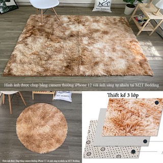 Thảm lông trải sàn M2T BEDDING, thảm trang trí tết dày 3 lớp decor phòng ngủ, phòng khách kích thước 1m6x2m