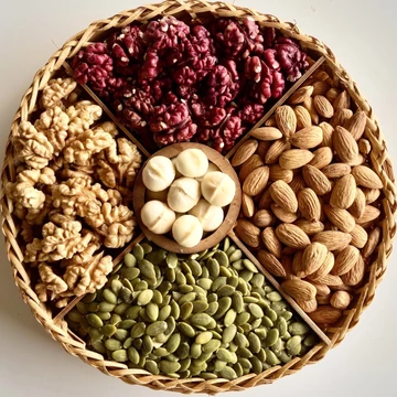 Hạt dinh dưỡng mix 5 loại hạt PH Healthy Food - hạt dinh dưỡng mix 5 loại hạt macca, điều, óc chó, hạt bí, hạnh nhân