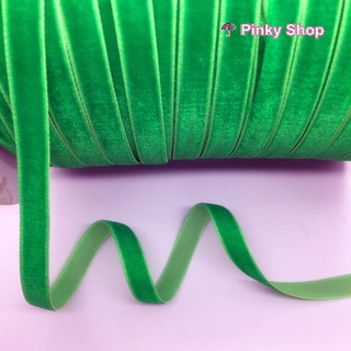 Dây ruy băng nhung 1cm 2cm lẻ 2 mét 5 mét làm nơ trang trí làm đồ thủ công handmade Pinky Shop