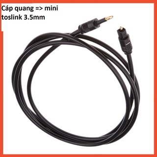 Cáp quang kết nối âm thanh SPDIF đầu cắm 3.5mm dài 2m 3m 5m - Dây âm thanh quang toslink 3.5mm dài 2 mét