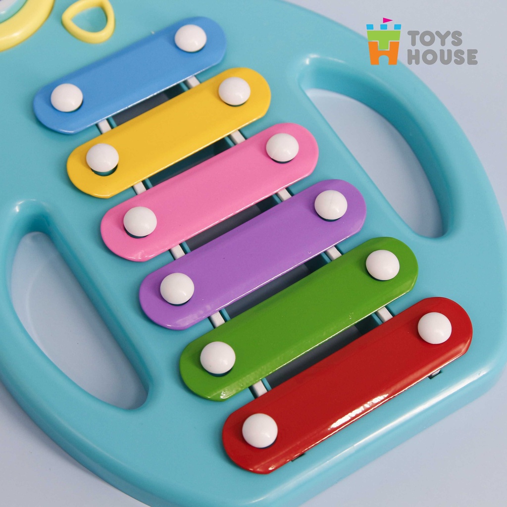 Ảnh Đàn đồ chơi cho bé Bộ đàn gõ Xylophone hình cú mèo đáng yêu Toyshouse 6 Phím 2 dùi 3