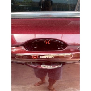 Bộ 10 miếng dán silicon tay, hõm , gương logo hãng xe HONDA Brio, City, Civic, CRV, HRV, Accord, Jazz