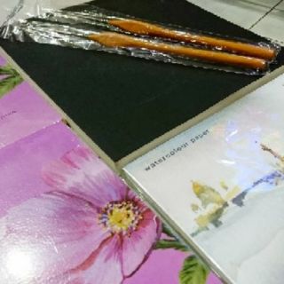 Combo sổ vẽ và cọ