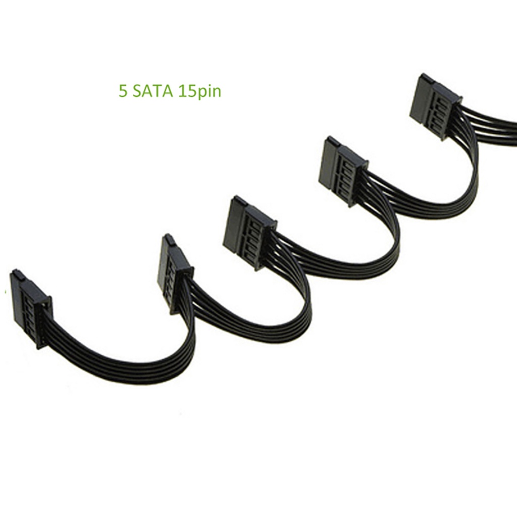 Bộ Chia Nguồn Cho Ổ Cứng WJ 4Pin 1 Đến 5 IDE SATA 15Pin Dây Cáp, Cho PC