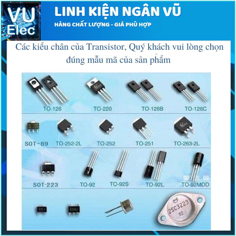 Họ Ic transistor TO92 - T126 - TO220 TRANS các loại | Shopee Việt Nam
