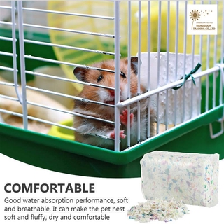 [DELION] Bộ đồ giường Hamster Trang trí tổ Hamster Giấy không bụi Cotton Chuột Lang Lồng Bông Bóng Phụ kiện thú cưng 450g