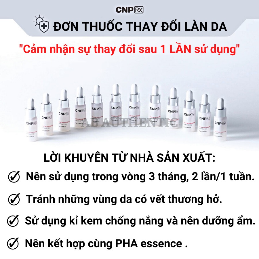 [Top 1 bán chạy] Lọ Peel tẩy da chết tái tạo da chuyên sâu CNP Rx Skin Rejuvenating Intensive Peel 5ml - AB Authentic | BigBuy360 - bigbuy360.vn