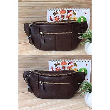 Women's Elegant Genuine Leather Belt Bag – Multi-Pocket – 5