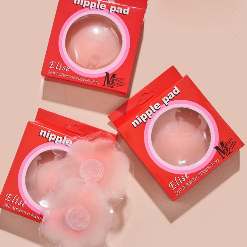 Miếng Dán Ngực Silicon UNDERCOOL Hình Cánh Hoa HỘP ĐỎ Tiện Dụng Dán Siêu Chắc Sử Dụng Nhiều Lần (2 miếng) DT03