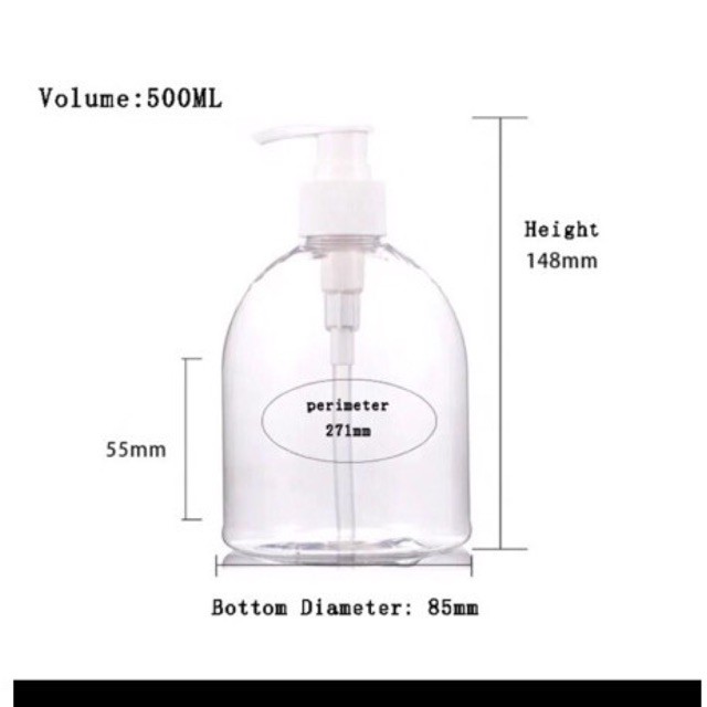 Chai nhựa Pet có vòi 500ml