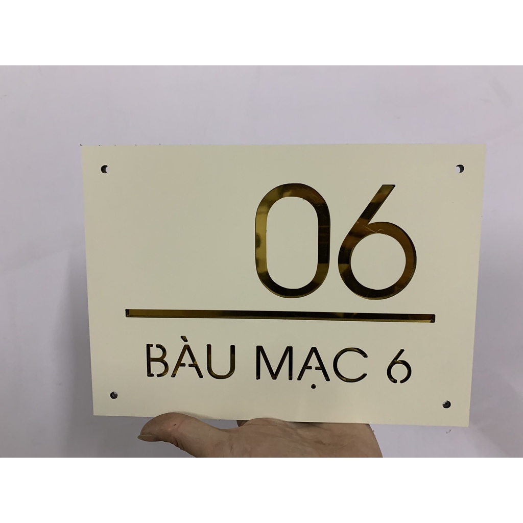 Biển số nhà. Bảng số nhà. Đặt hàng theo yêu cầu. BSN-10