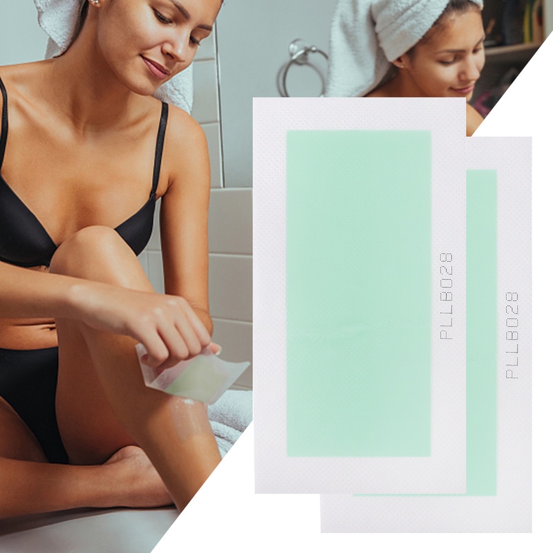 5 / 10 Miếng Sáp Tẩy Lông Hai Mặt Cho Cánh Tay Chân Mặt - Giấy Sáp Tẩy Lông Cơ Thể Nhanh Không Đau - 18x9cm|10x5cm
