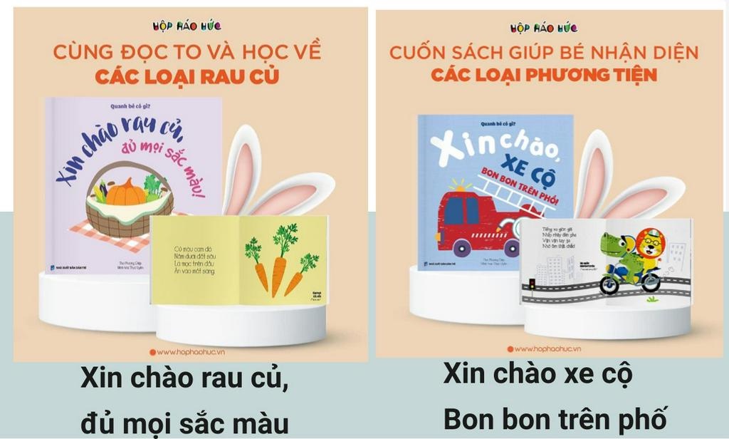 Mô tả Bộ sách thơ Quanh bé có gì Hộp Háo Hức cho bạn nhỏ 0-3 tuổi, giúp dễ dàng ghi nhớ, bắt chước, nâng cao vốn từ vựng - 3