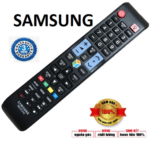 Điều khiển tivi samsung RM-D1078 hàng tốt dùng cho tất cả các dòng TV samsung smart